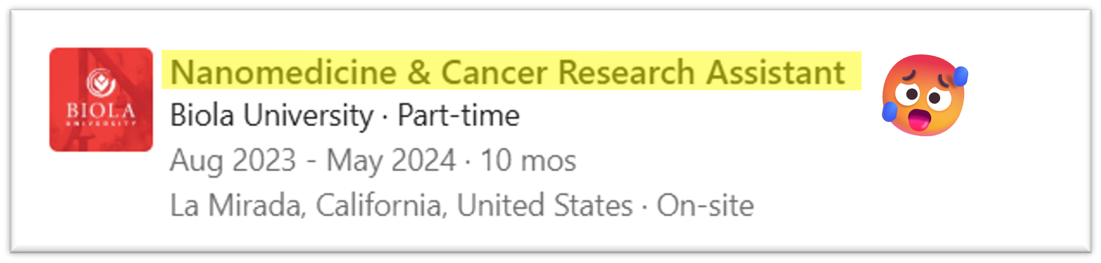 Julie LinkedIn screenshot 2
